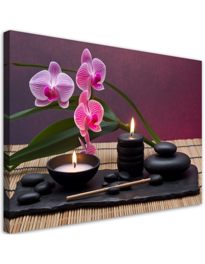 Contemporary wall painting - Orchid Stones Zen Spa