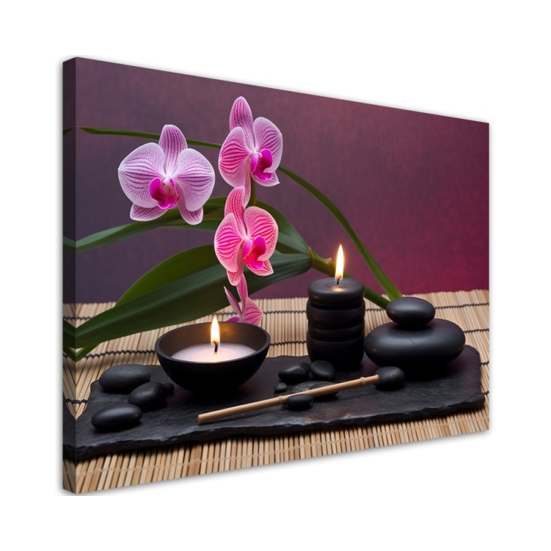 Contemporary wall painting - Orchid Stones Zen Spa
