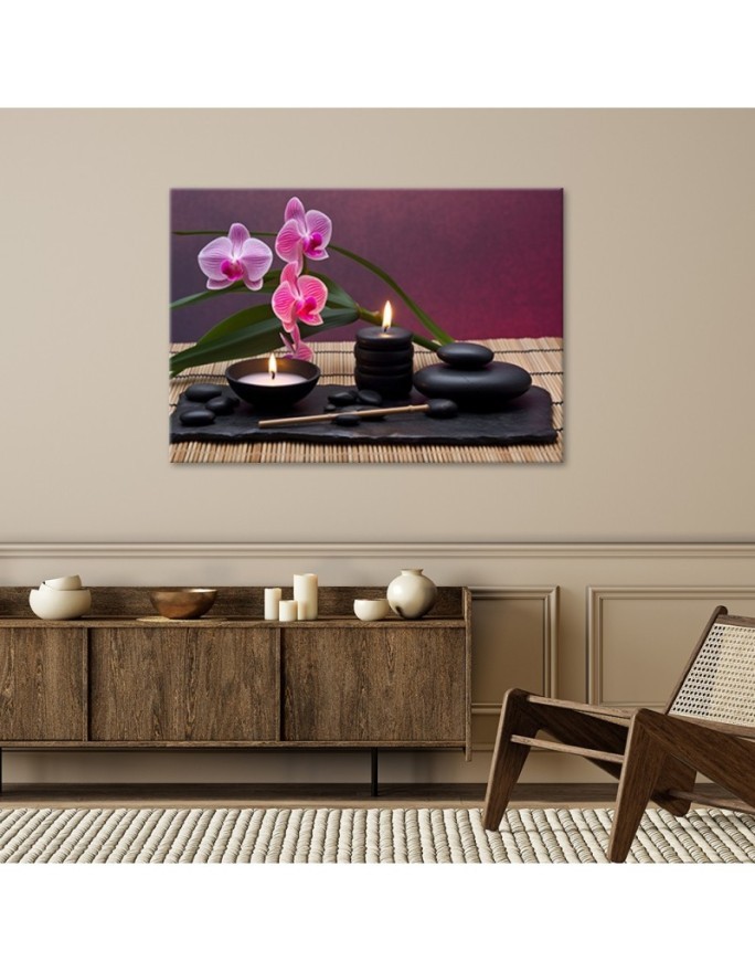 Contemporary wall painting - Orchid Stones Zen Spa