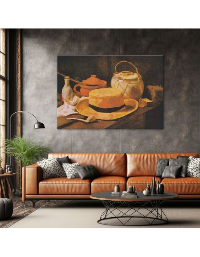 Canvas print reproduction - Still life with yellow hat | FEEBY