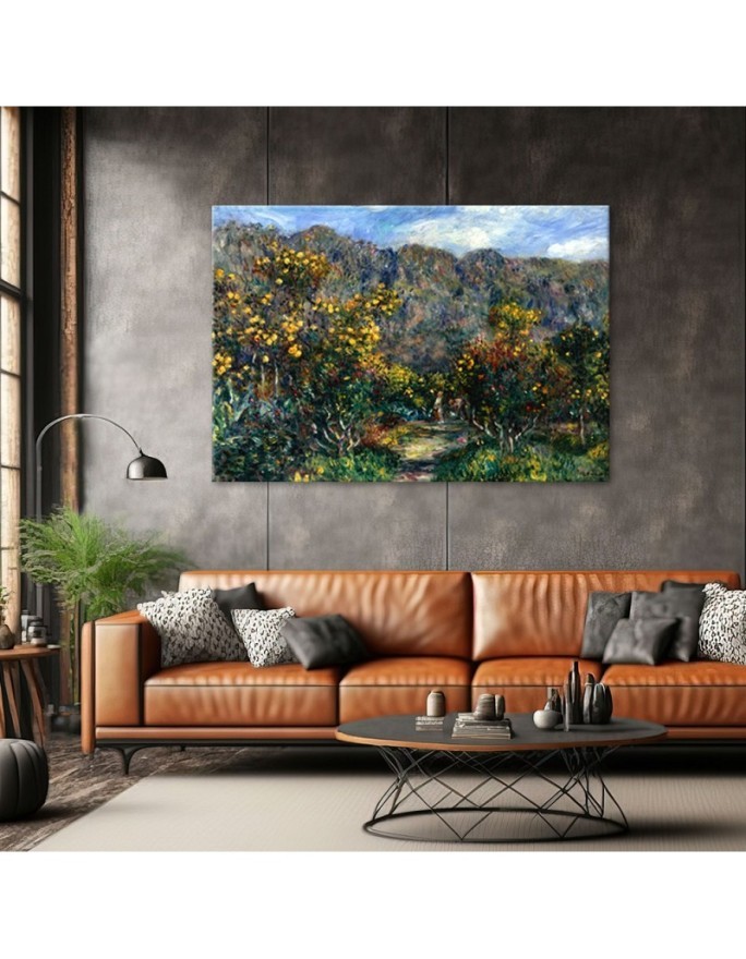 Canvas print reproduction - Landscape with mimosas | FEEBY