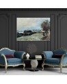 Canvas print reproduction - Boat on the banks of the Seine | FEEBY