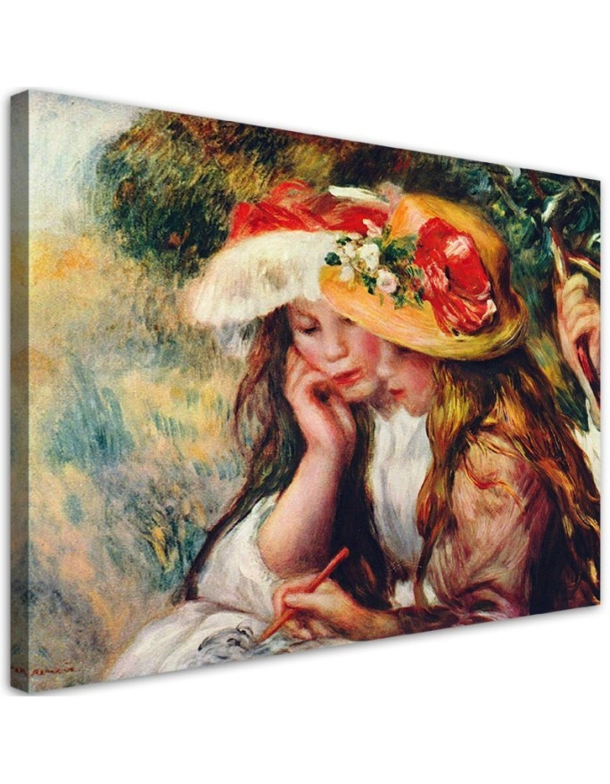 Canvas print reproduction - Two young girls at the piano | FEEBY