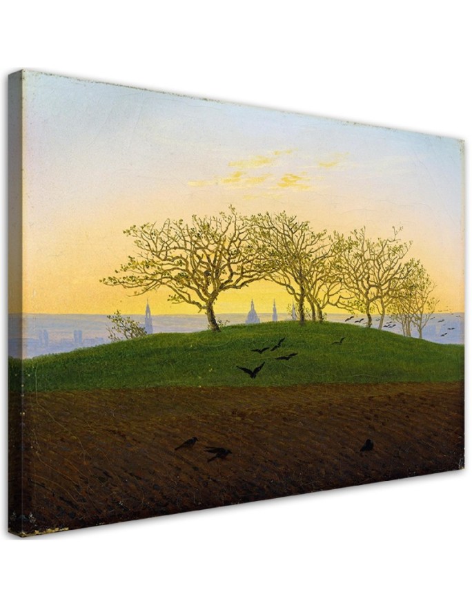 Canvas print Hill and field...
