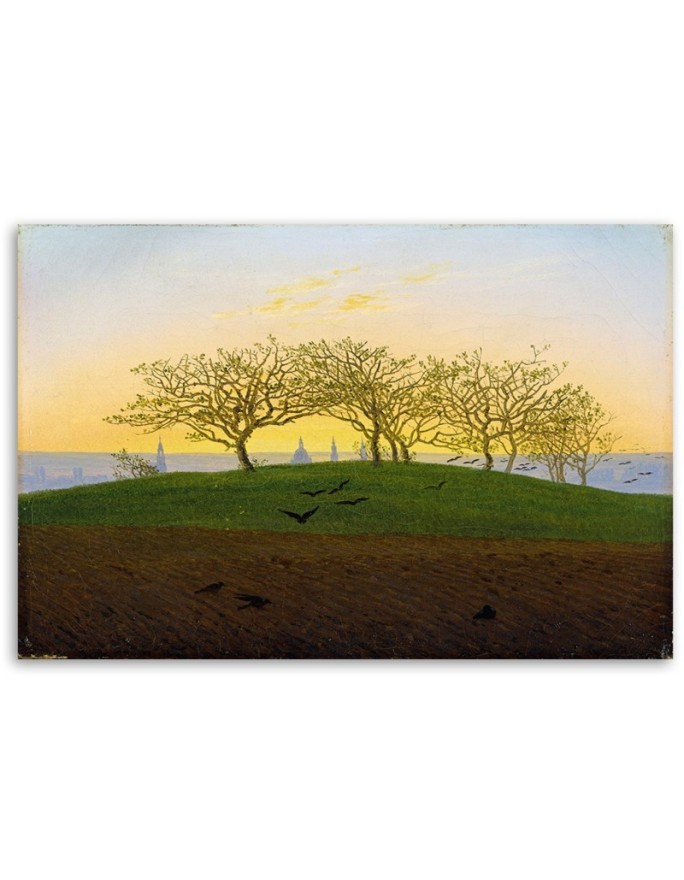 Canvas print reproduction - Hill and field near Dresden | FEEBY