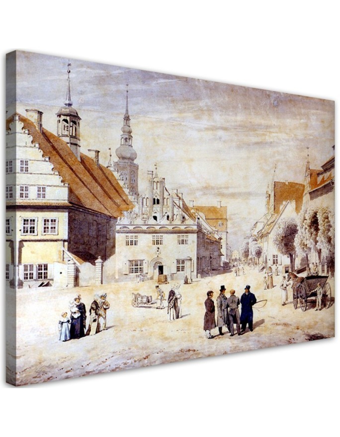 Canvas print reproduction - Market square in Greifswald | FEEBY