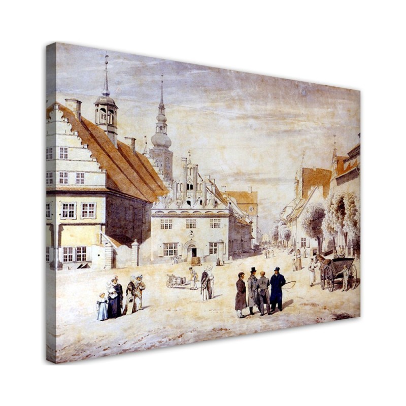 Canvas print reproduction - Market square in Greifswald | FEEBY