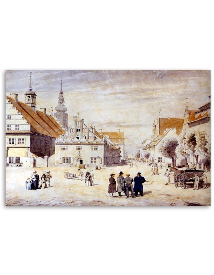 Canvas print reproduction - Market square in Greifswald | FEEBY