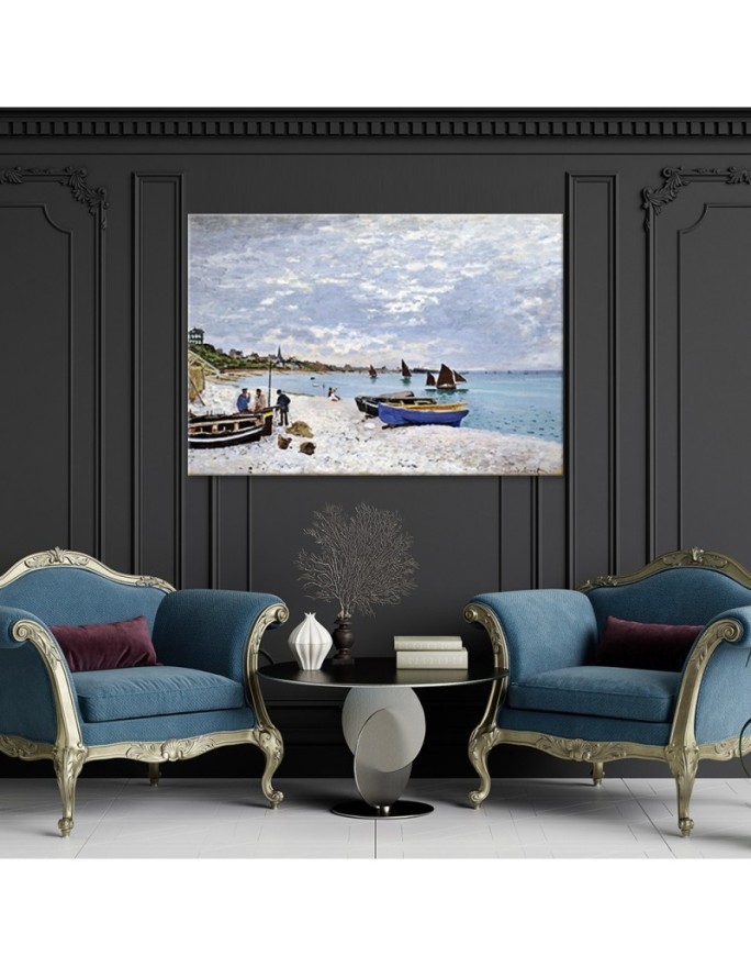 Canvas print reproduction - Beach at Sainte Adresse | FEEBY