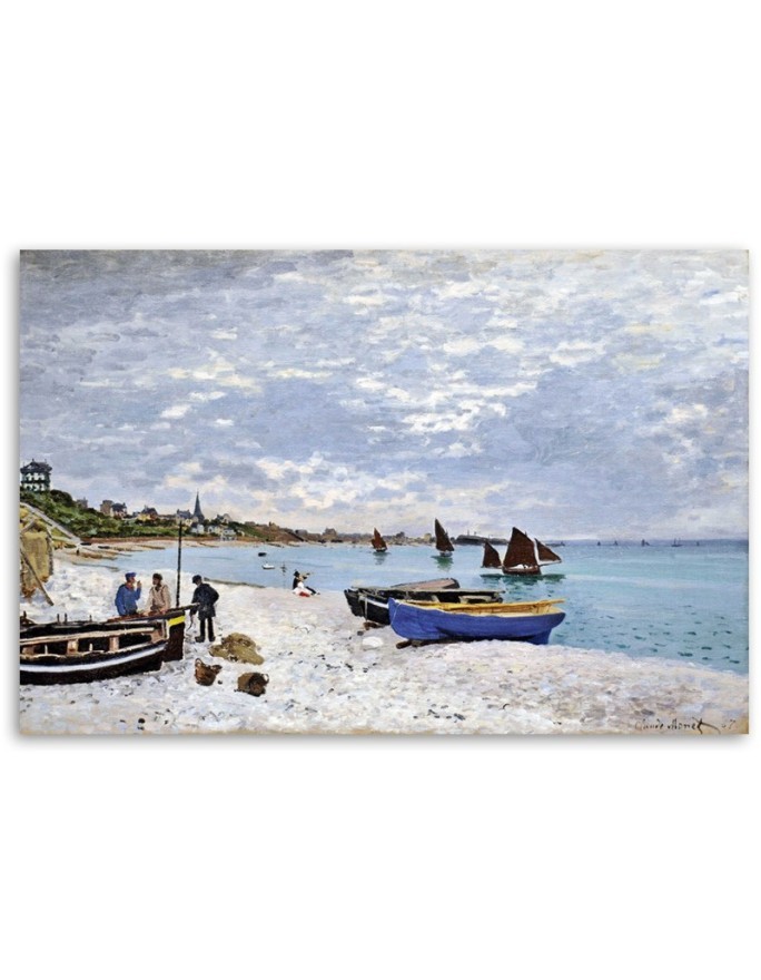Canvas print reproduction - Beach at Sainte Adresse | FEEBY