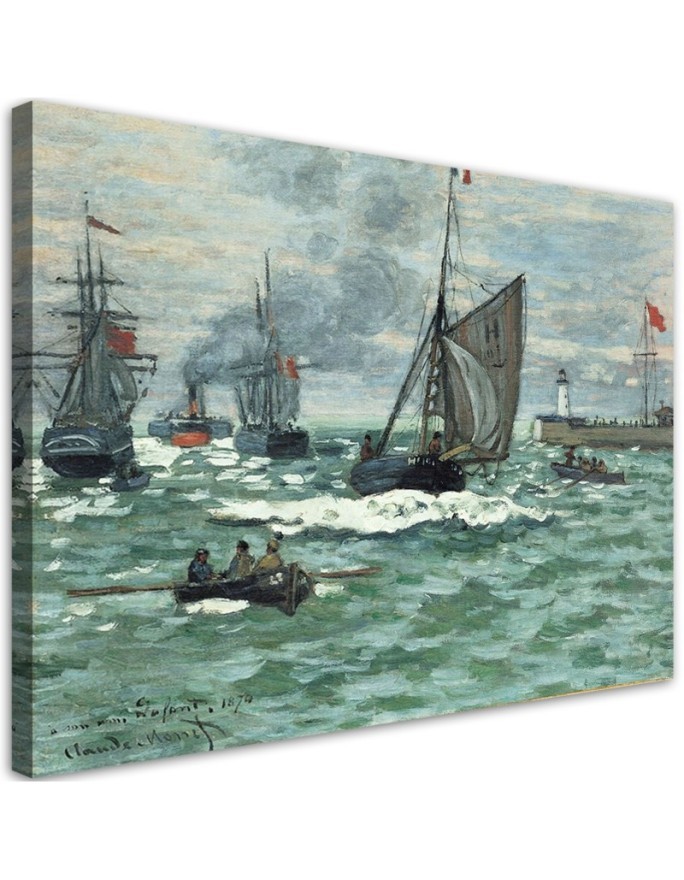 Canvas print reproduction - Le Havre harbour entrance | FEEBY