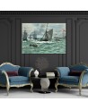 Canvas print reproduction - Le Havre harbour entrance | FEEBY