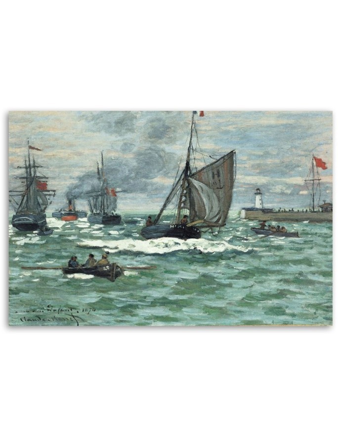 Canvas print reproduction - Le Havre harbour entrance | FEEBY