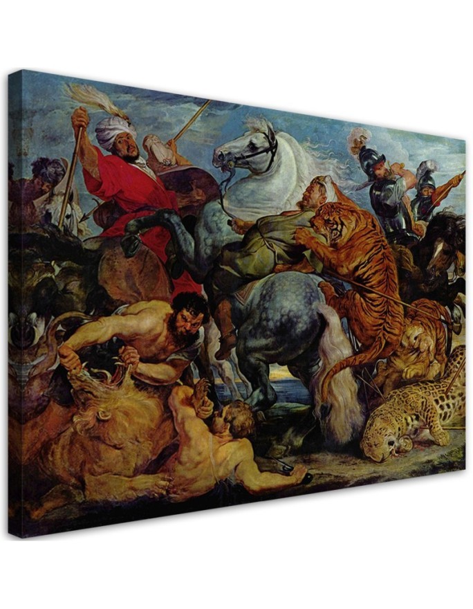 Canvas painting - The Hunt for the Tiger | FEEBY