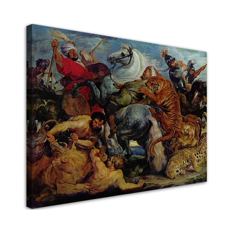 Canvas painting - The Hunt for the Tiger | FEEBY