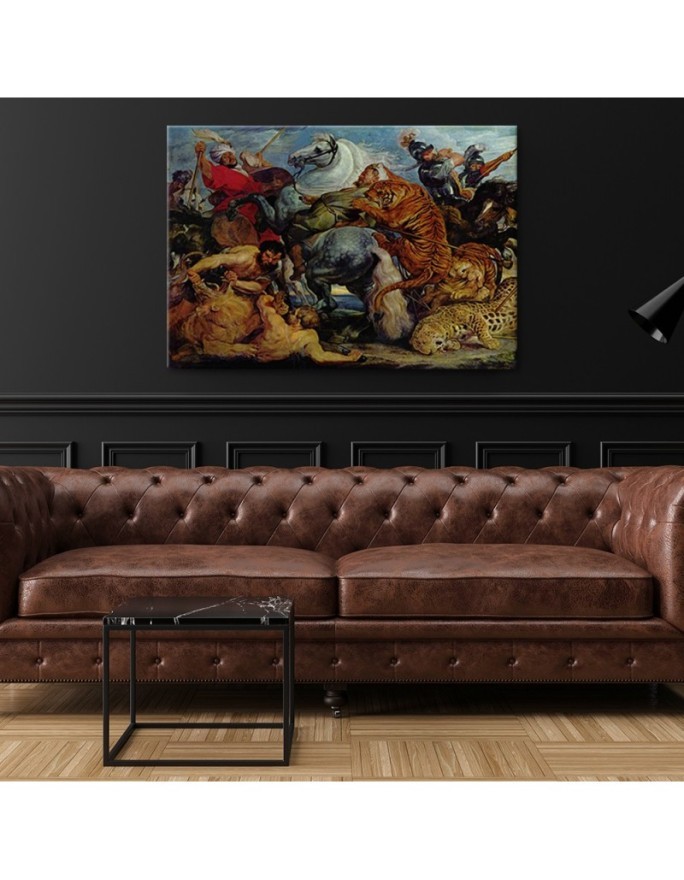 Canvas painting - The Hunt for the Tiger | FEEBY