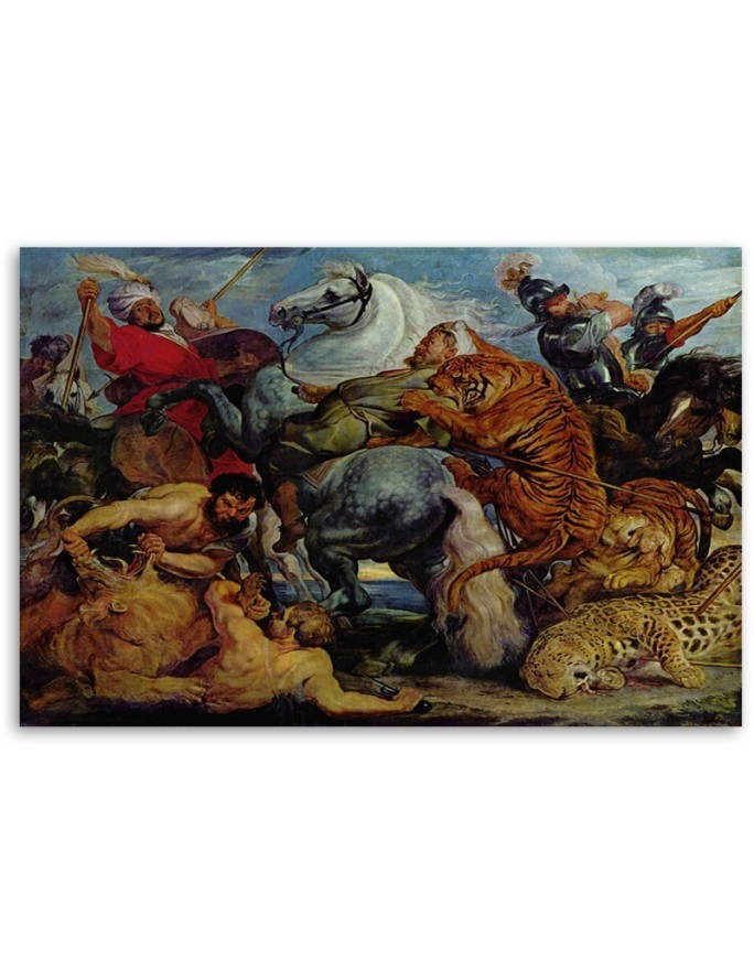 Canvas painting - The Hunt for the Tiger | FEEBY