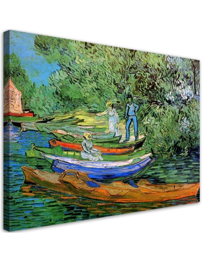 Canvas painting - Bank of the Oise at Auvers | FEEBY