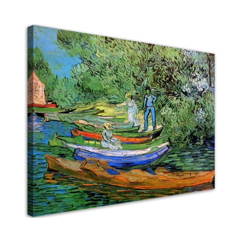 Canvas painting - Bank of the Oise at Auvers | FEEBY