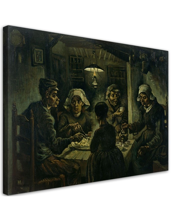 Canvas print reproduction - Eating potatoes | FEEBY