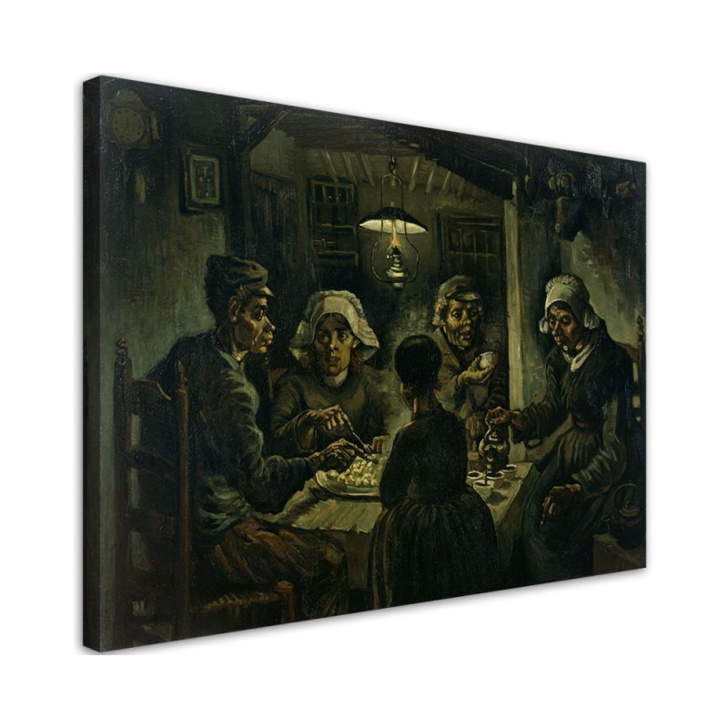 Canvas print reproduction - Eating potatoes | FEEBY
