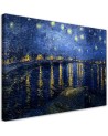 Canvas painting - Starry night over the Rhone | FEEBY
