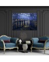 Canvas painting - Starry night over the Rhone | FEEBY