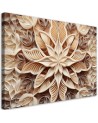 Wall painting for living room - Flowers 3d nature beige | FEEBY