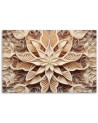 Wall painting for living room - Flowers 3d nature beige | FEEBY