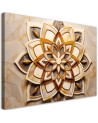 Canvas print for living room - AI flowers nature beige | FEEBY