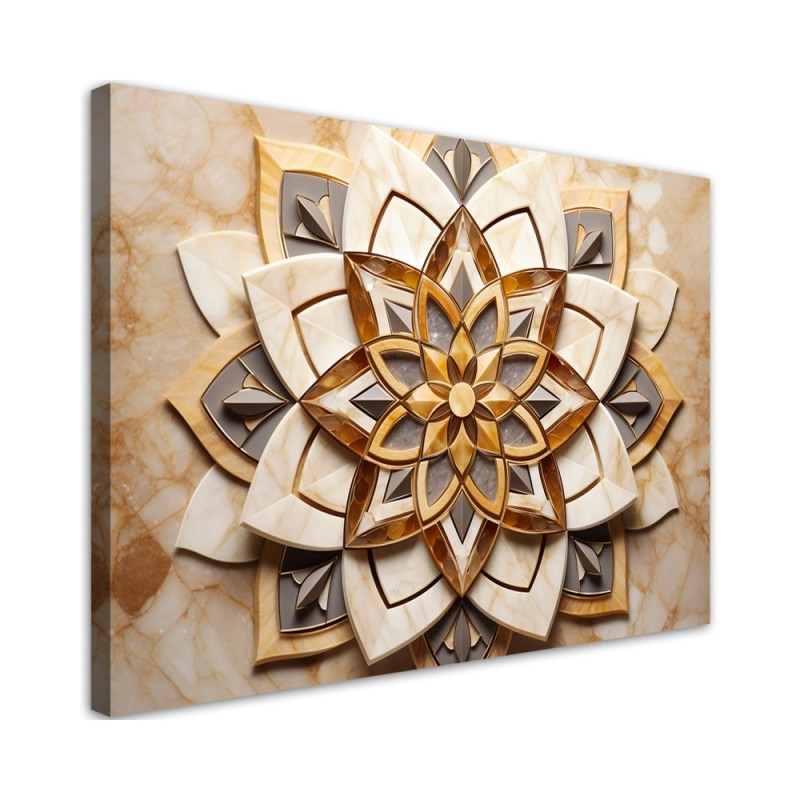 Bedroom pictures for the wall - AI Flowers 3D mandala | FEEBY