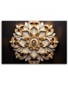 Wall painting for living room - AI abstract gold flower 3d | FEEBY