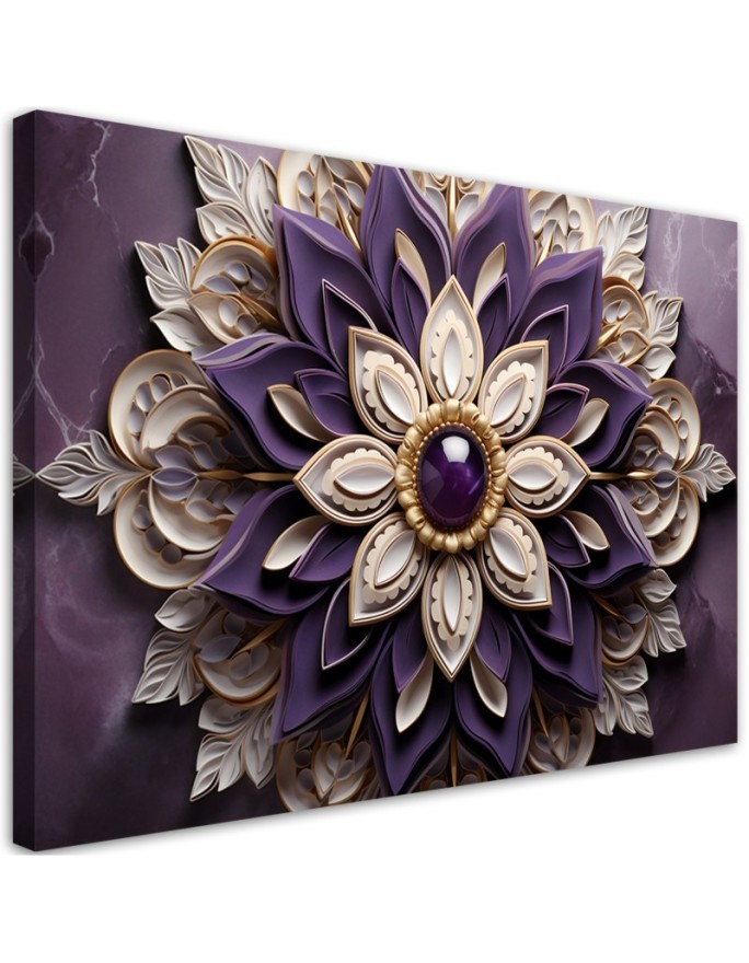 Ai wall painting for lofts - Abstraction flower diamond 3d | FEEBY