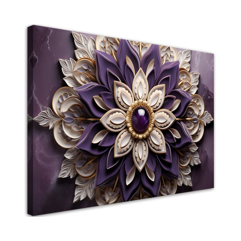 Ai wall painting for lofts - Abstraction flower diamond 3d | FEEBY