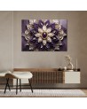Ai wall painting for lofts - Abstraction flower diamond 3d | FEEBY