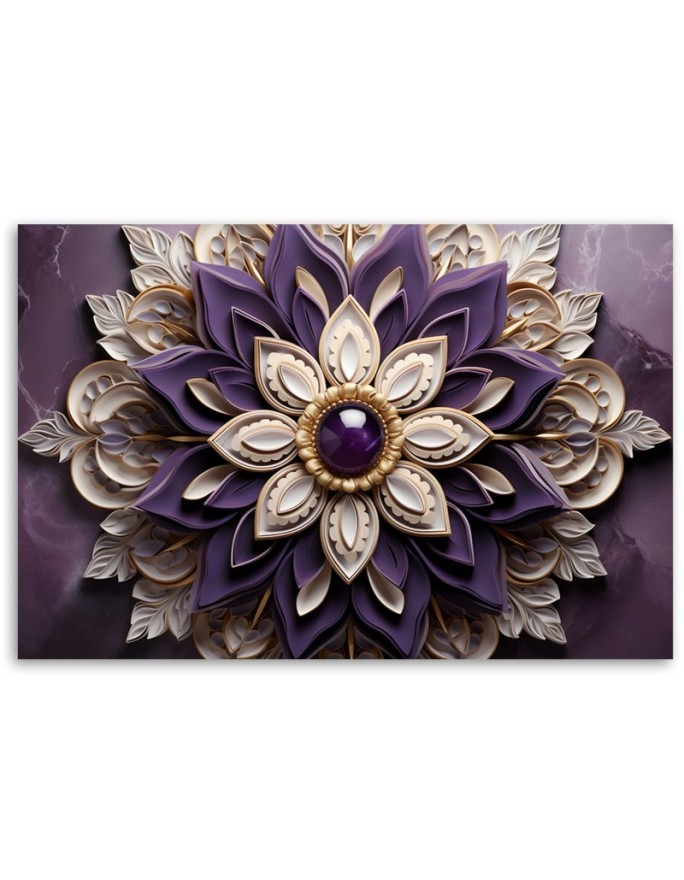 Ai wall painting for lofts - Abstraction flower diamond 3d | FEEBY