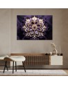 Canvas painting ai - Flower violet diamond 3d | FEEBY