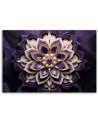 Canvas painting ai - Flower violet diamond 3d | FEEBY