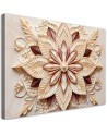 Modern 3d canvas painting - Beige flower AI | FEEBY