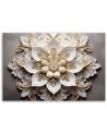 Fashionable ai painting for wall - White 3d flower | FEEBY