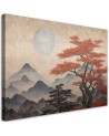 Modern painting ai - Beige mountain landscape | FEEBY