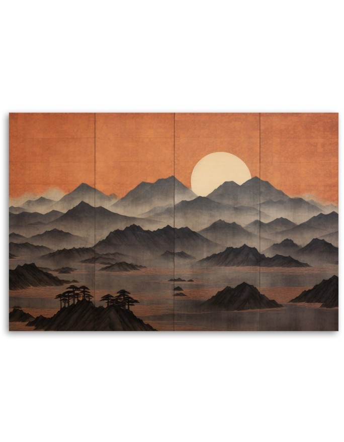 Modern painting for living room - Mountain landscape 3d | FEEBY