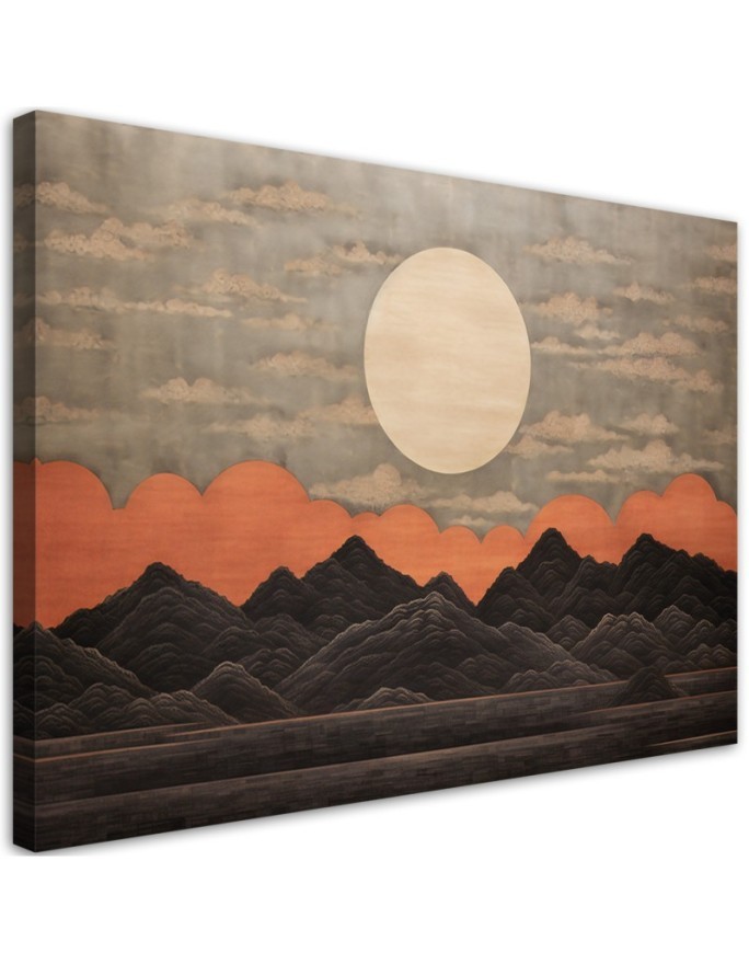 Colourful wall painting for office - Sunset Japan | FEEBY