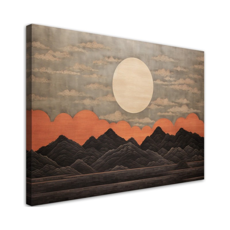Colourful wall painting for office - Sunset Japan | FEEBY
