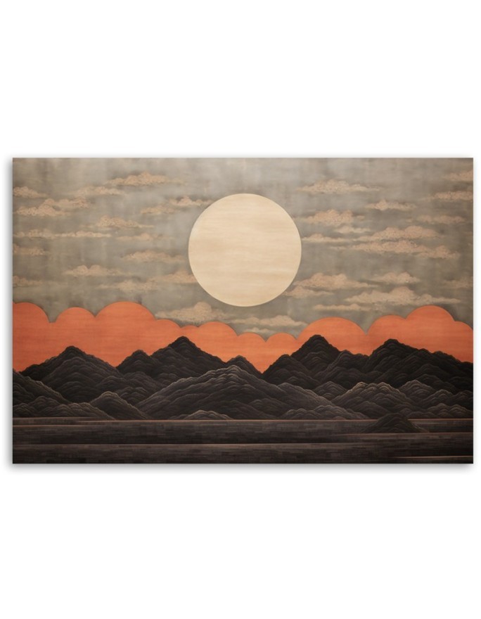 Colourful wall painting for office - Sunset Japan | FEEBY