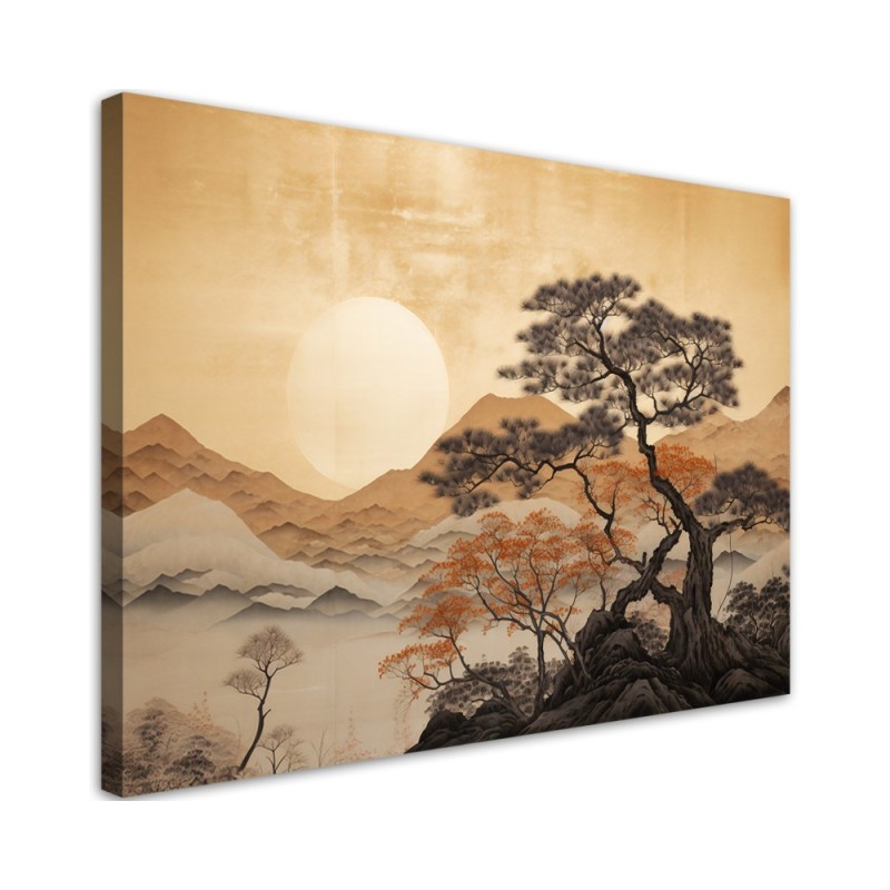 Decorative 3d painting - Golden mountain view | FEEBY