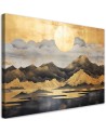 Canvas print for bedroom - Golden mountainscape | FEEBY