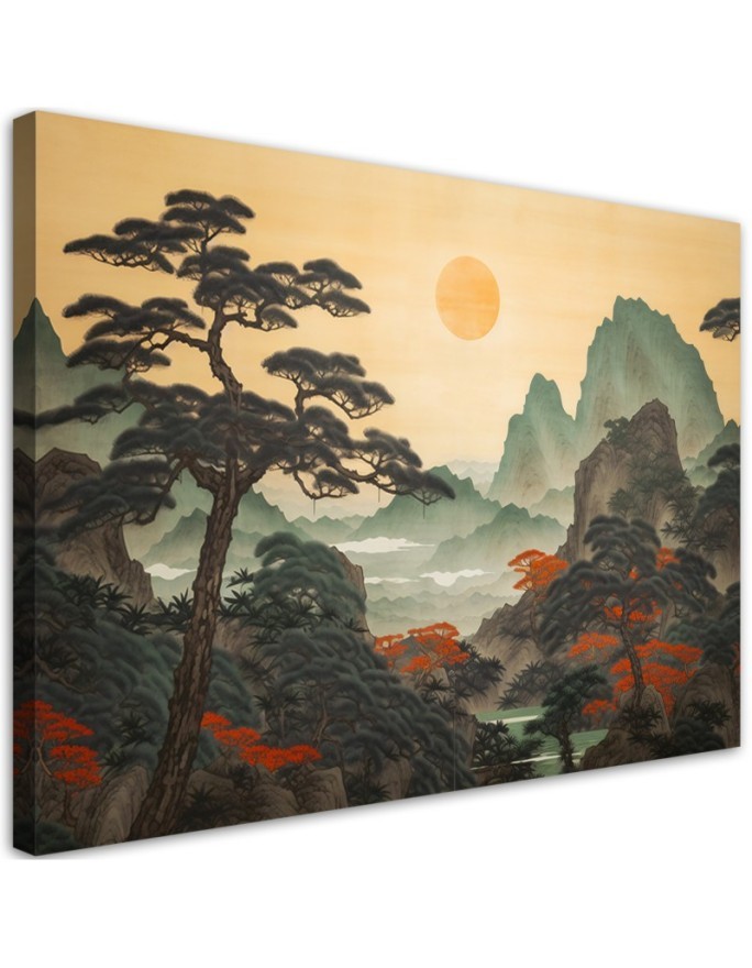 Canvas print for living room - Japanese landscape | FEEBY