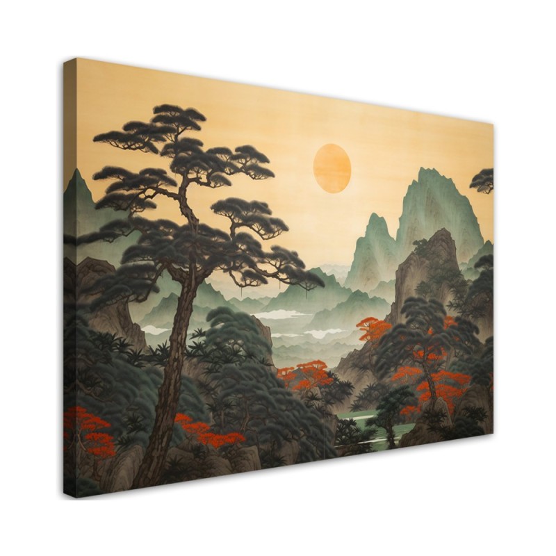Canvas print for living room - Japanese landscape | FEEBY
