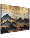 Canvas print for the wall - Golden mountain landscape | FEEBY